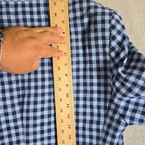 TAILORBYRD Linen cotton Sport Blazer Jacket Blue Gingham Plaid Linen Blend 42L N - Picture 10 of 12